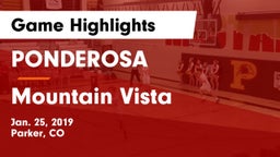 PONDEROSA  vs Mountain Vista  Game Highlights - Jan. 25, 2019