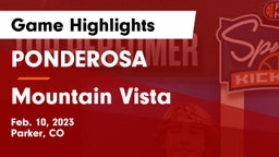 PONDEROSA  vs Mountain Vista  Game Highlights - Feb. 10, 2023