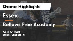 Essex  vs Bellows Free Academy  Game Highlights - April 17, 2024