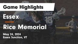 Essex  vs Rice Memorial  Game Highlights - May 24, 2024