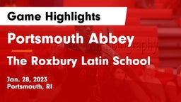 Portsmouth Abbey  vs The Roxbury Latin School Game Highlights - Jan. 28, 2023