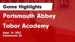Portsmouth Abbey  vs Tabor Academy  Game Highlights - Sept. 14, 2022