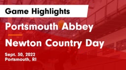 Portsmouth Abbey  vs Newton Country Day Game Highlights - Sept. 30, 2022