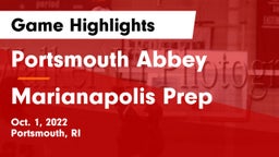 Portsmouth Abbey  vs Marianapolis Prep Game Highlights - Oct. 1, 2022