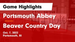 Portsmouth Abbey  vs Beaver Country Day Game Highlights - Oct. 7, 2022