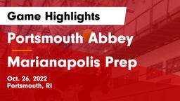 Portsmouth Abbey  vs Marianapolis Prep Game Highlights - Oct. 26, 2022