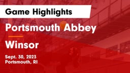 Portsmouth Abbey  vs Winsor Game Highlights - Sept. 30, 2023