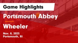 Portsmouth Abbey  vs Wheeler  Game Highlights - Nov. 8, 2023