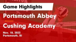 Portsmouth Abbey  vs Cushing Academy  Game Highlights - Nov. 18, 2023