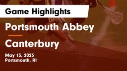Portsmouth Abbey  vs Canterbury Game Highlights - May 13, 2023