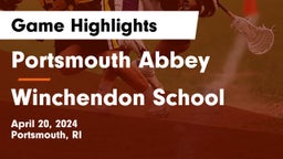 Portsmouth Abbey  vs Winchendon School Game Highlights - April 20, 2024