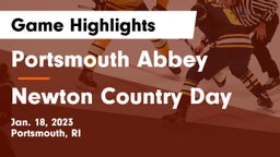 Portsmouth Abbey  vs Newton Country Day Game Highlights - Jan. 18, 2023