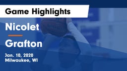 Nicolet  vs Grafton  Game Highlights - Jan. 10, 2020