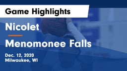 Nicolet  vs Menomonee Falls  Game Highlights - Dec. 12, 2020