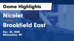 Nicolet  vs Brookfield East  Game Highlights - Dec. 30, 2020