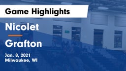 Nicolet  vs Grafton  Game Highlights - Jan. 8, 2021