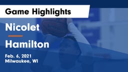 Nicolet  vs Hamilton  Game Highlights - Feb. 6, 2021