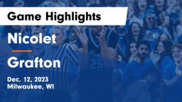 Nicolet  vs Grafton  Game Highlights - Dec. 12, 2023