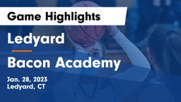 Ledyard  vs Bacon Academy  Game Highlights - Jan. 28, 2023