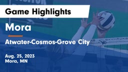 Mora  vs Atwater-Cosmos-Grove City  Game Highlights - Aug. 25, 2023