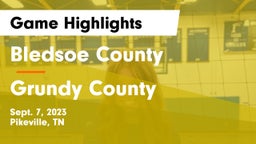 Bledsoe County  vs Grundy County Game Highlights - Sept. 7, 2023