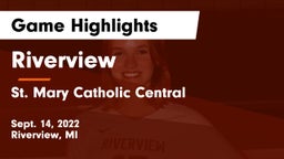 Riverview  vs St. Mary Catholic Central  Game Highlights - Sept. 14, 2022