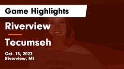 Riverview  vs Tecumseh  Game Highlights - Oct. 13, 2022