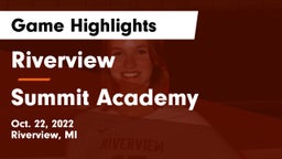 Riverview  vs Summit Academy  Game Highlights - Oct. 22, 2022