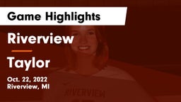 Riverview  vs Taylor Game Highlights - Oct. 22, 2022