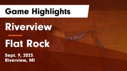 Riverview  vs Flat Rock  Game Highlights - Sept. 9, 2023