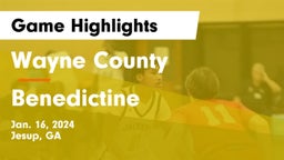 Wayne County  vs Benedictine  Game Highlights - Jan. 16, 2024