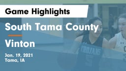 South Tama County  vs Vinton  Game Highlights - Jan. 19, 2021