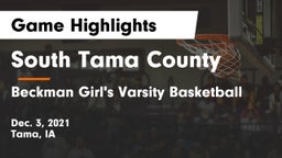South Tama County  vs Beckman  Girl's Varsity Basketball Game Highlights - Dec. 3, 2021