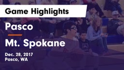 Pasco  vs Mt. Spokane Game Highlights - Dec. 28, 2017