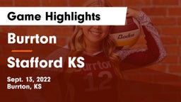 Burrton  vs Stafford KS Game Highlights - Sept. 13, 2022