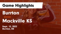 Burrton  vs Mackville KS Game Highlights - Sept. 13, 2022