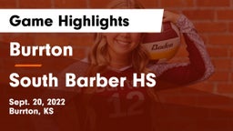 Burrton  vs South Barber HS Game Highlights - Sept. 20, 2022