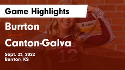 Burrton  vs Canton-Galva  Game Highlights - Sept. 22, 2022