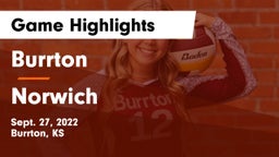Burrton  vs Norwich  Game Highlights - Sept. 27, 2022