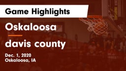 Oskaloosa  vs davis county Game Highlights - Dec. 1, 2020