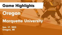 Oregon  vs Marquette University  Game Highlights - Jan. 17, 2023