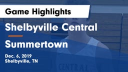 Shelbyville Central  vs Summertown  Game Highlights - Dec. 6, 2019