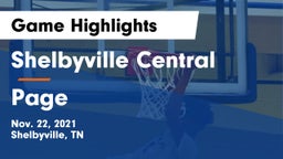 Shelbyville Central  vs Page  Game Highlights - Nov. 22, 2021