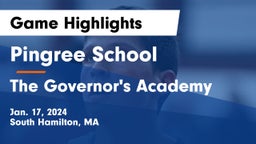 Pingree School vs The Governor's Academy Game Highlights - Jan. 17, 2024