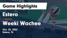 Estero  vs Weeki Wachee  Game Highlights - Oct. 25, 2022