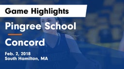 Pingree School vs Concord Game Highlights - Feb. 2, 2018