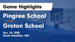 Pingree School vs Groton School  Game Highlights - Jan. 18, 2020
