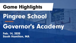 Pingree School vs Governor's Academy  Game Highlights - Feb. 14, 2020