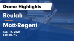 Beulah  vs Mott-Regent  Game Highlights - Feb. 14, 2020