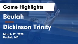 Beulah  vs Dickinson Trinity  Game Highlights - March 12, 2020